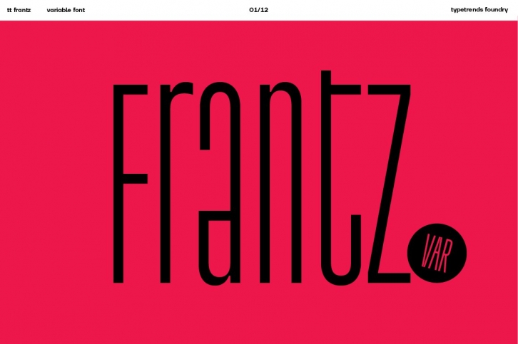 TT Frantz variable typeface Font Download