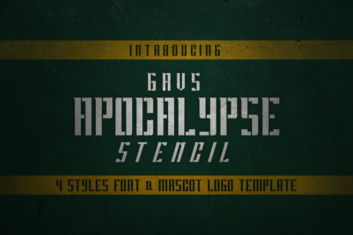 GRVS Apocalypse Stencil Font Download