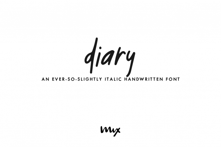 Diary — a Handwritten Font Download