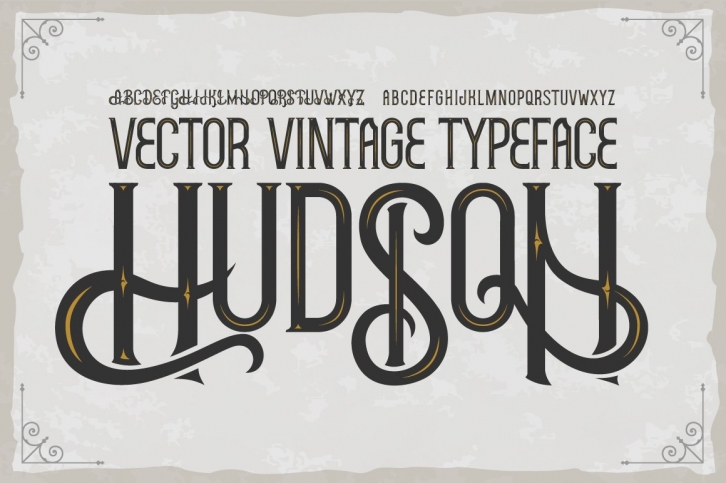 Hudson OTF vintage label font. Font Download
