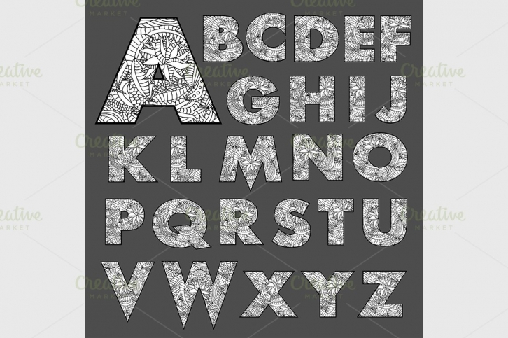 Abstract ethnic Alphabet Font Download