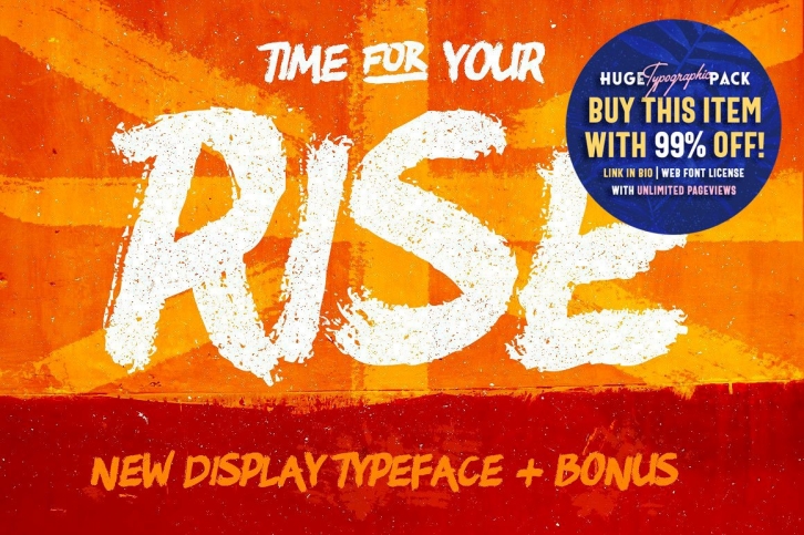 RISE • Brush typeface + Bonus Font Download