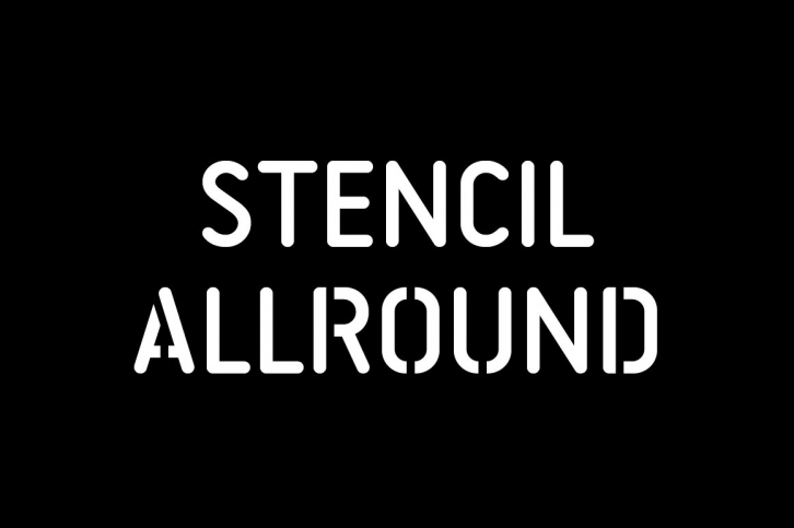 Stencil Allround Typeface Font Download