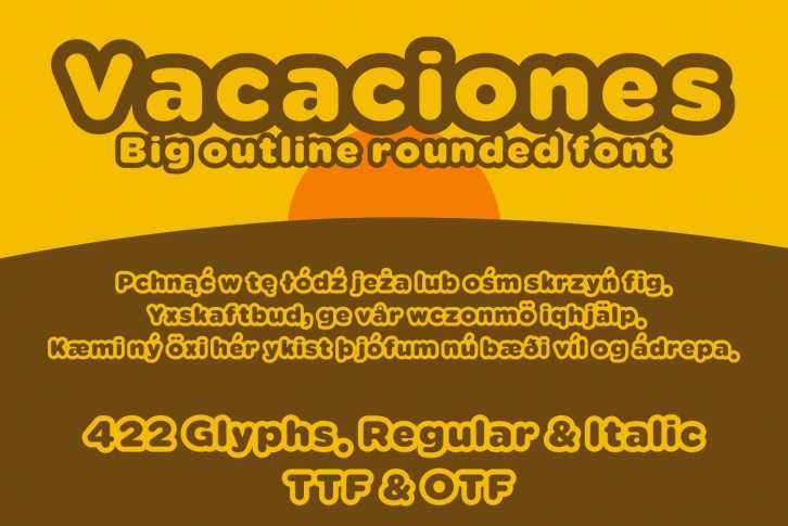 Vacaciones big outline font Font Download