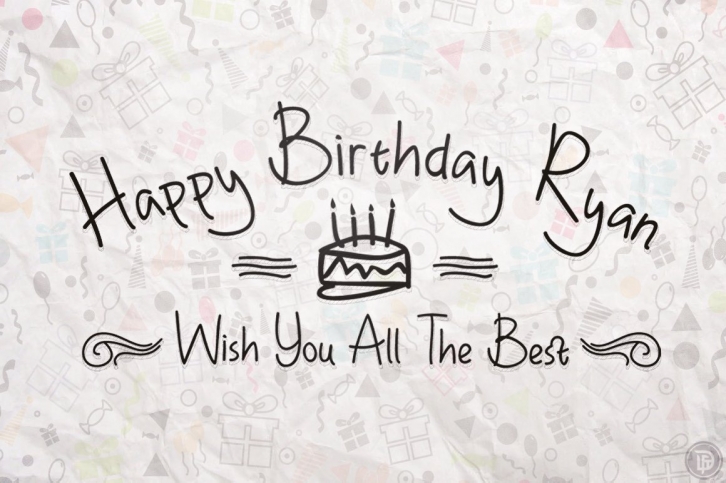 Happy Birthday Ryan  Allcaps Font Download