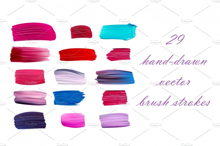 Hand-drawn vector brush strokes. Font Download