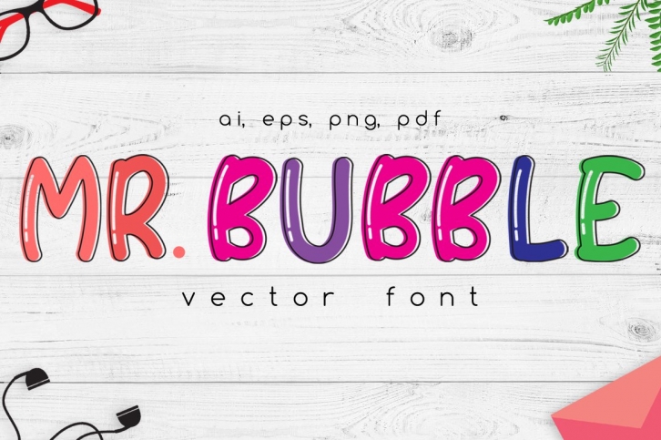 Cute Bubble Vector Font Download