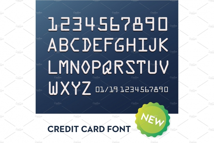 Font for credit cards Font Download