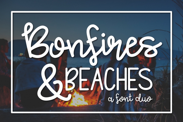 Bonfires  Beaches a Duo Font Download