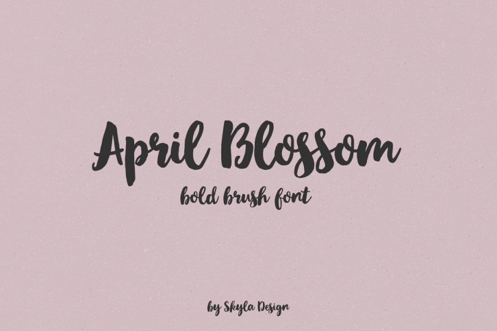 April Blossom bold brush font Font Download