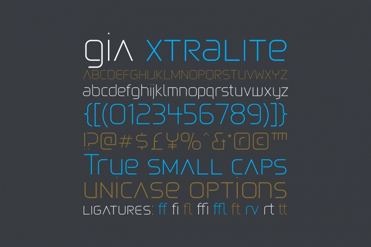 Gia XtraLite Font Download
