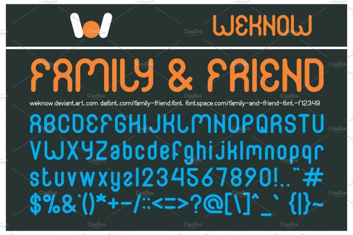 family and friend font Font Download