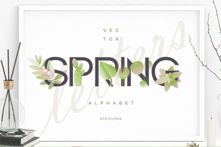Spring alphabet letters Font Download