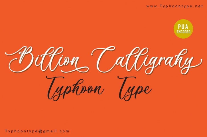 Billion Calligraphy font Font Download