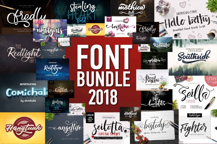 FONT BUNDLE 2018 Font Download