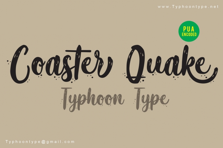 Coaster Quake font Font Download