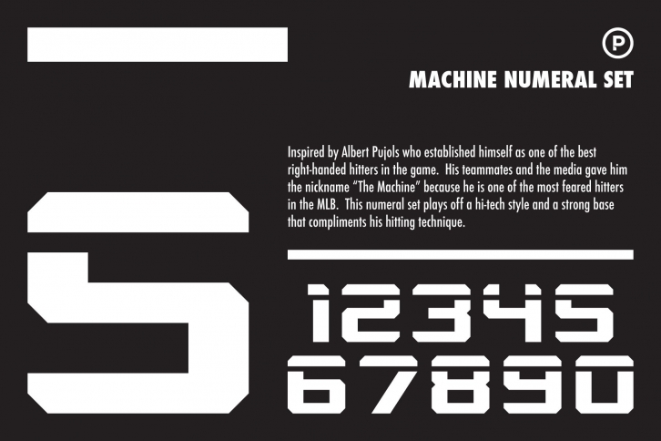Machine Numeral Set Font Download
