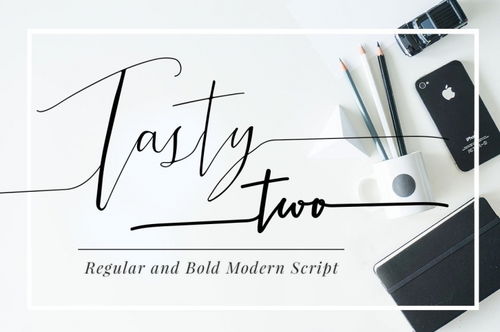 TastyTwo, Modern Script Typeface Font Download