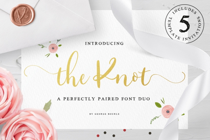 The Knot font duo + Bonus Font Download