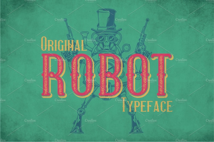 Robot Modern Label Typeface Font Download