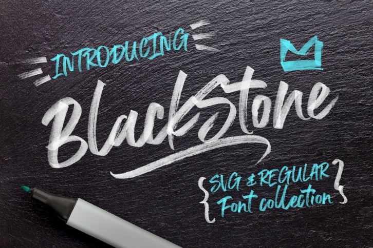 Black Stone Marker + SVG Font Download