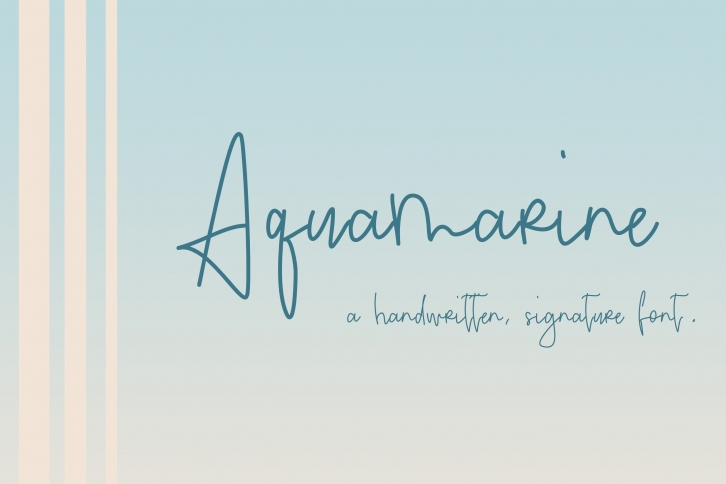 aquamarine // a handwritten font Font Download