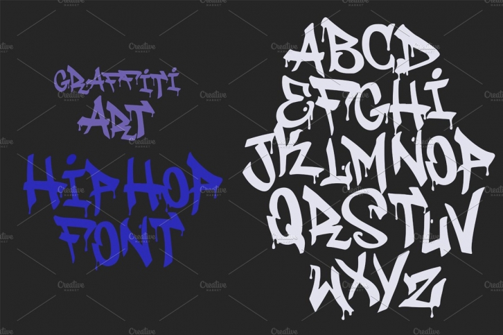 Hip Hop Graffiti font white tag Font Download