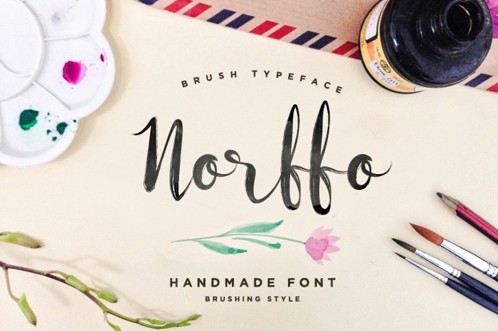 Norffo + Watercolor Brush Font Download