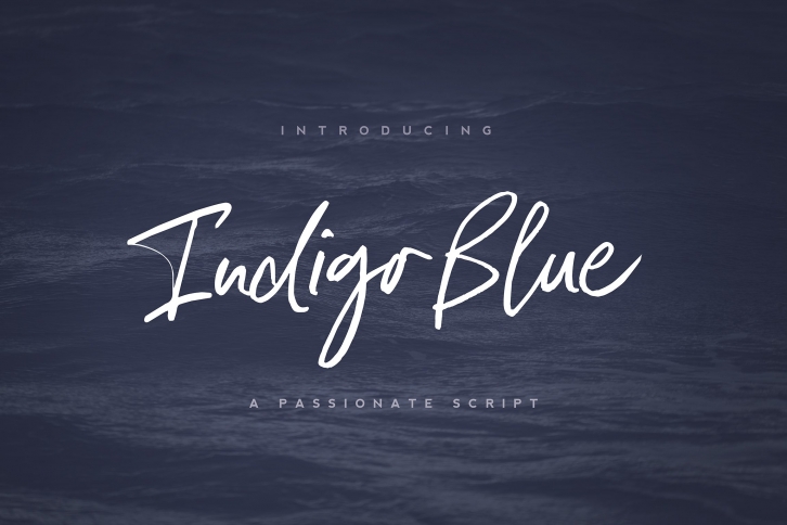 Indigo Blue + Swashes Font Download