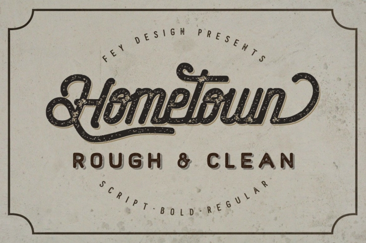 Hometown 50% Off Clean And Rough Font Download