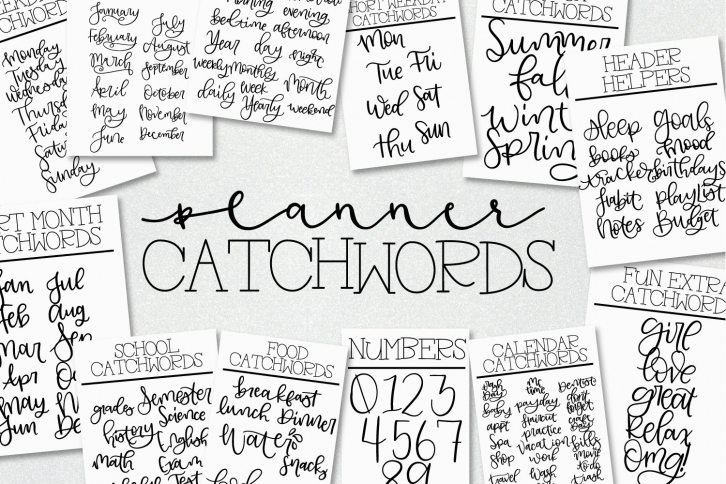 Planner Catchwords Font Download