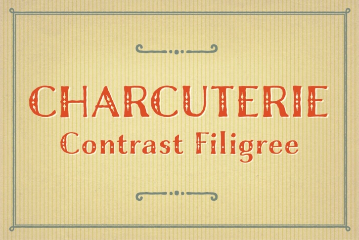 Charcuterie Filigree Font Download