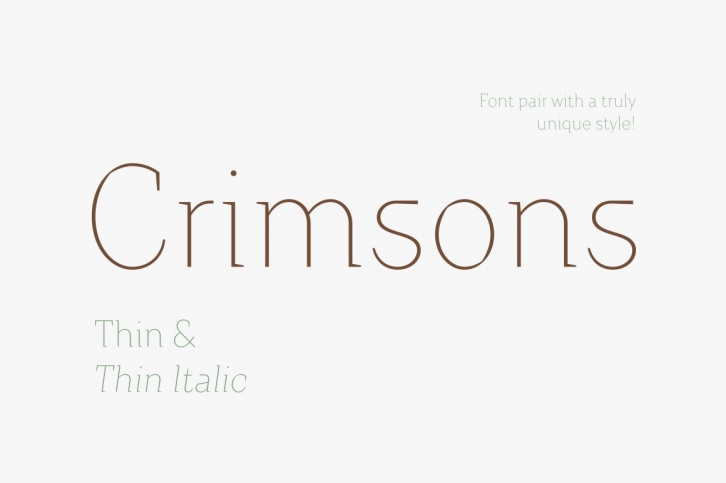 Crimsons—Thin  Thin Italic Font Download