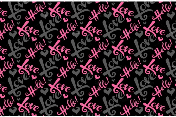 Hello Love Pattern Font Download