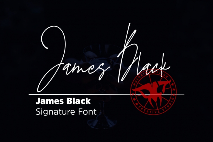 James Black Elegant Signature Font Download