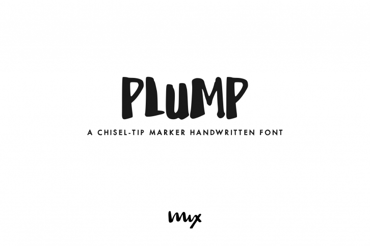 Plump â€” A Chisel-Tip Marker Font Download