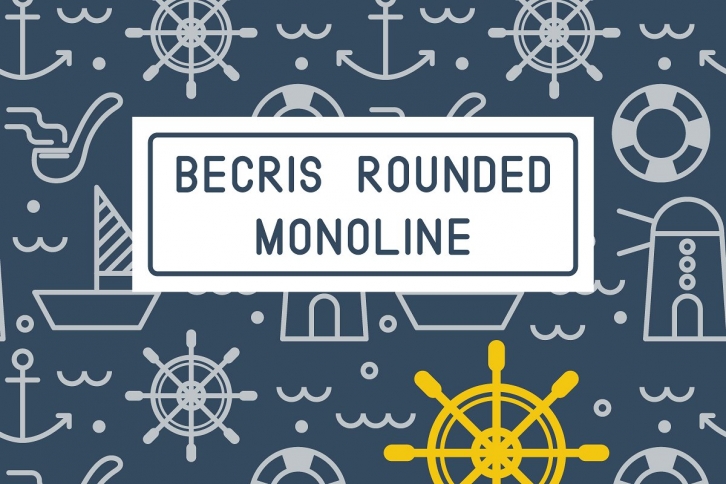 Becris Rounded Monoline Beta Font Download