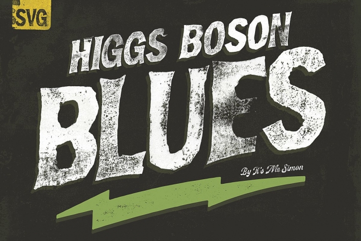 Higgs Boson Blues wood type font Font Download