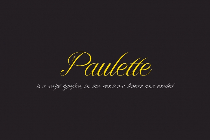 Paulette, script typeface Font Download