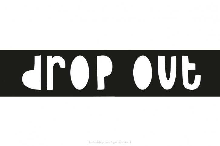 Drop Out handmade Font Download
