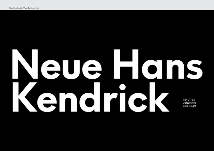 Neue Hans Kendrick Font Download