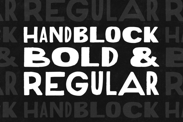 HandBlock Bold  Regular Font Download