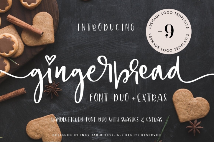 Gingerbread Duo + 9 Logos Font Download