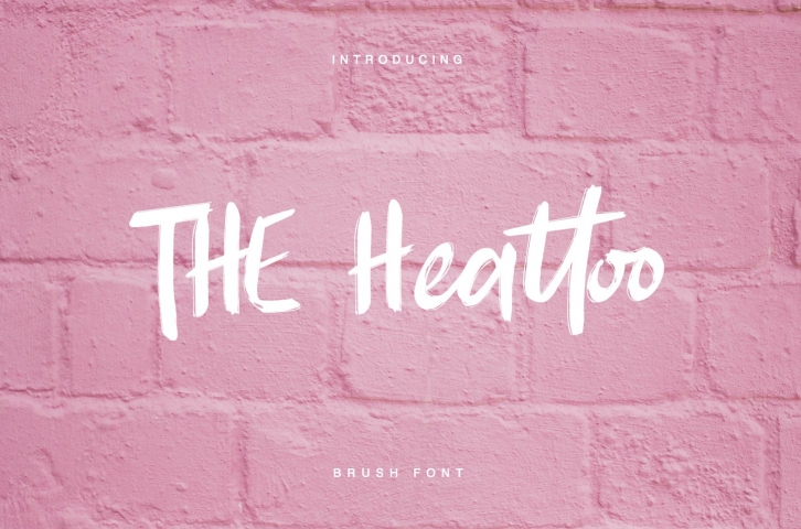THE Heattoo BRUSH FONT Font Download