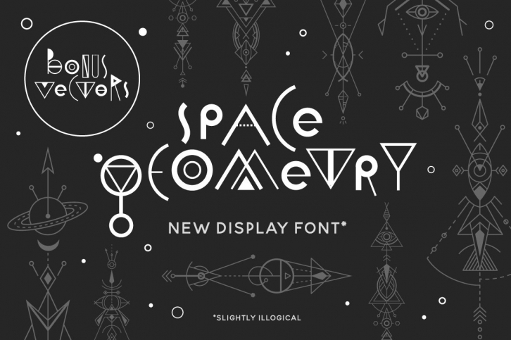 Space Geometry + Vector Bonuses Font Download