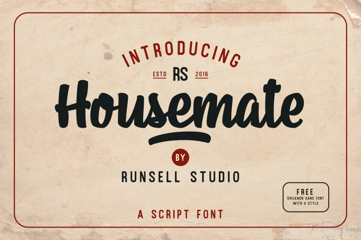 Housemate + Shilkmen Sans (Bonus) Font Download