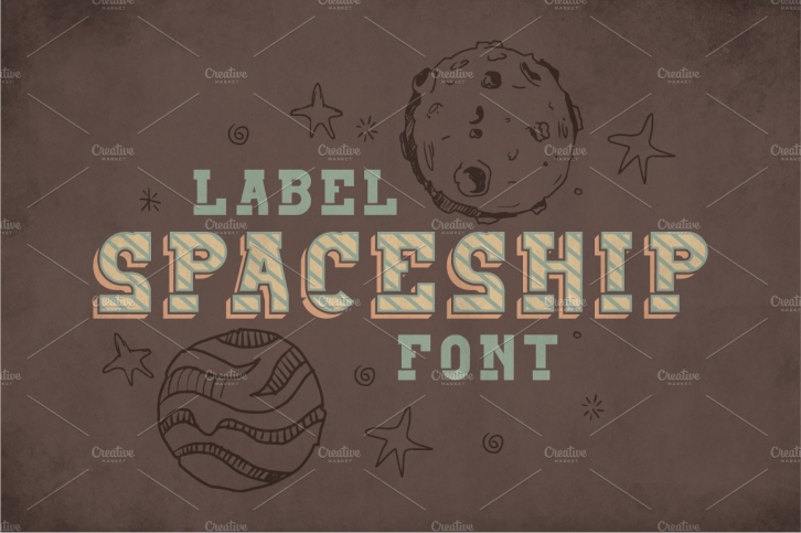 Spaceship Vintage Label Typeface Font Download
