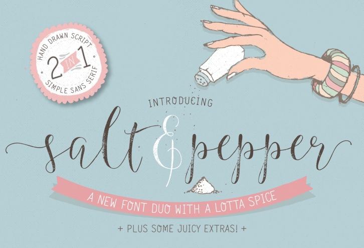 Salt  Pepper font duo Font Download