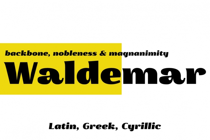 Waldemar 4F Black Font Download