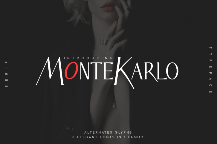 MonteKarlo Serif font family. Font Download